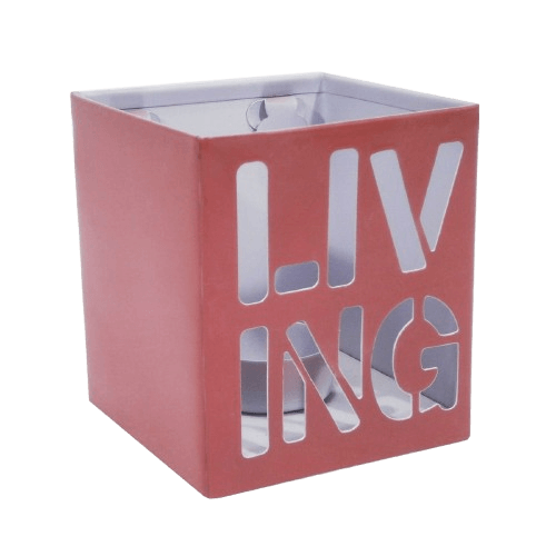 IRON CANDLE VOTIVE (WHITE & PINK)